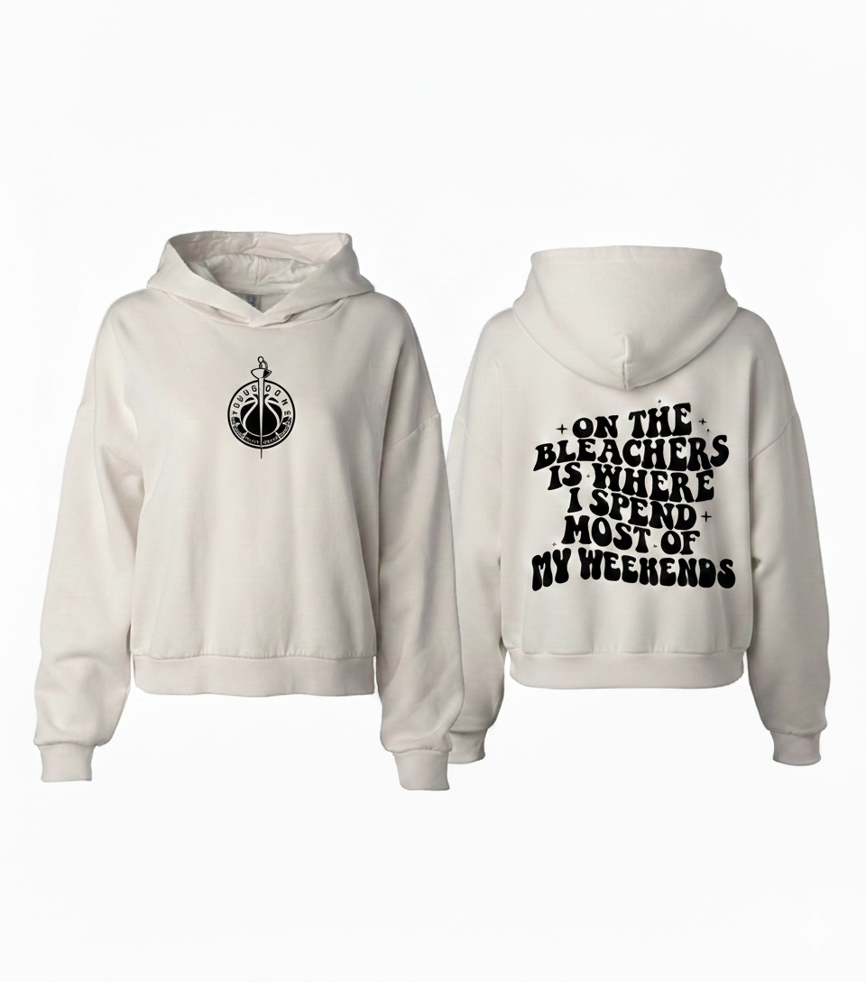 Mom's Bleacher Crop Top Hoodie