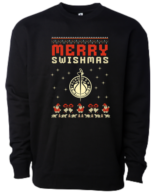 Merry Swishmas Holiday Sweatshirt – Young Dons Basketball Edition